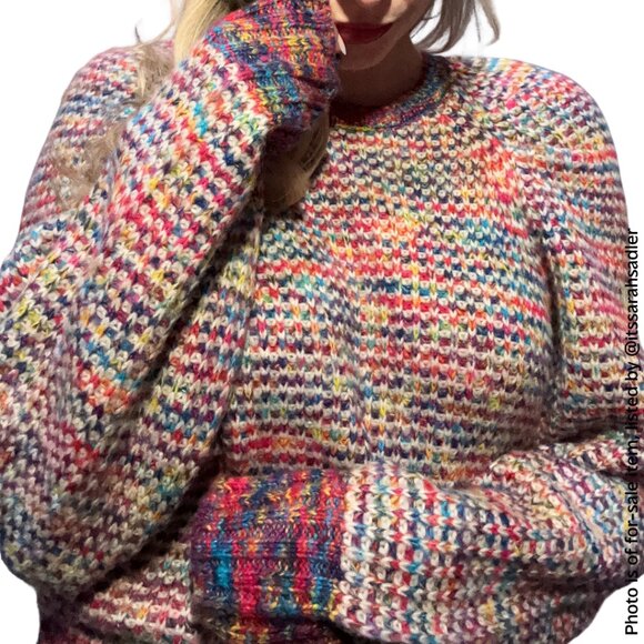 Design History Knit Crewneck Sweater (Color: Multicolor, Size: XS) - Picture 4 of 9